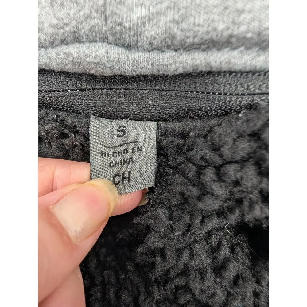 Levi's Sherpa Lined Men's Jacket Small Removable Gray Hood Utility Chore Ranch - Picture 4 of 9